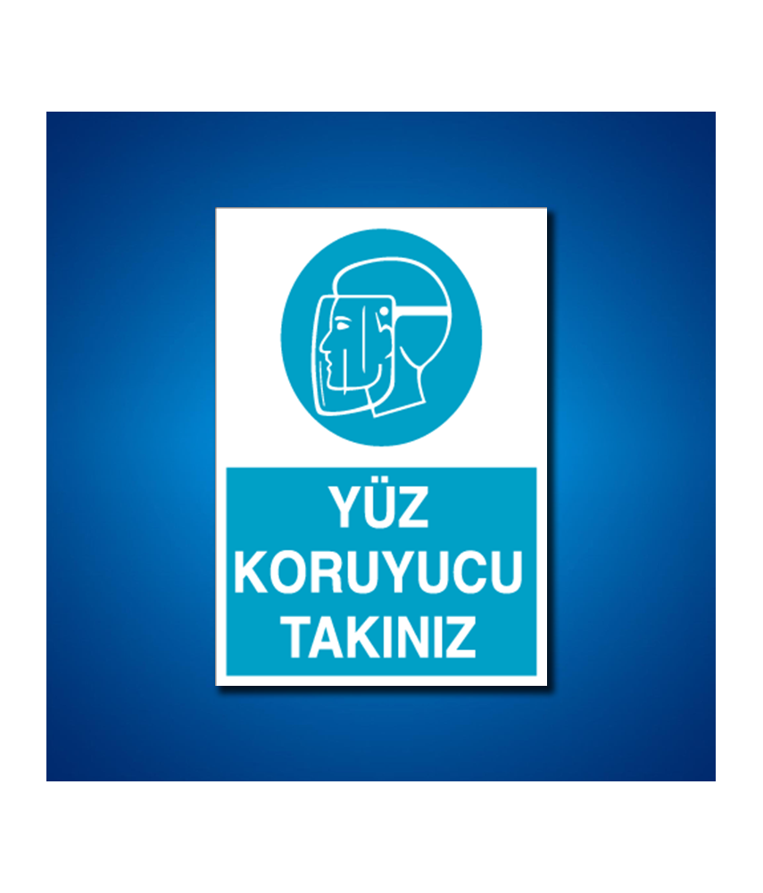 Yüz Koruma İş Güvenliği Etiketleri