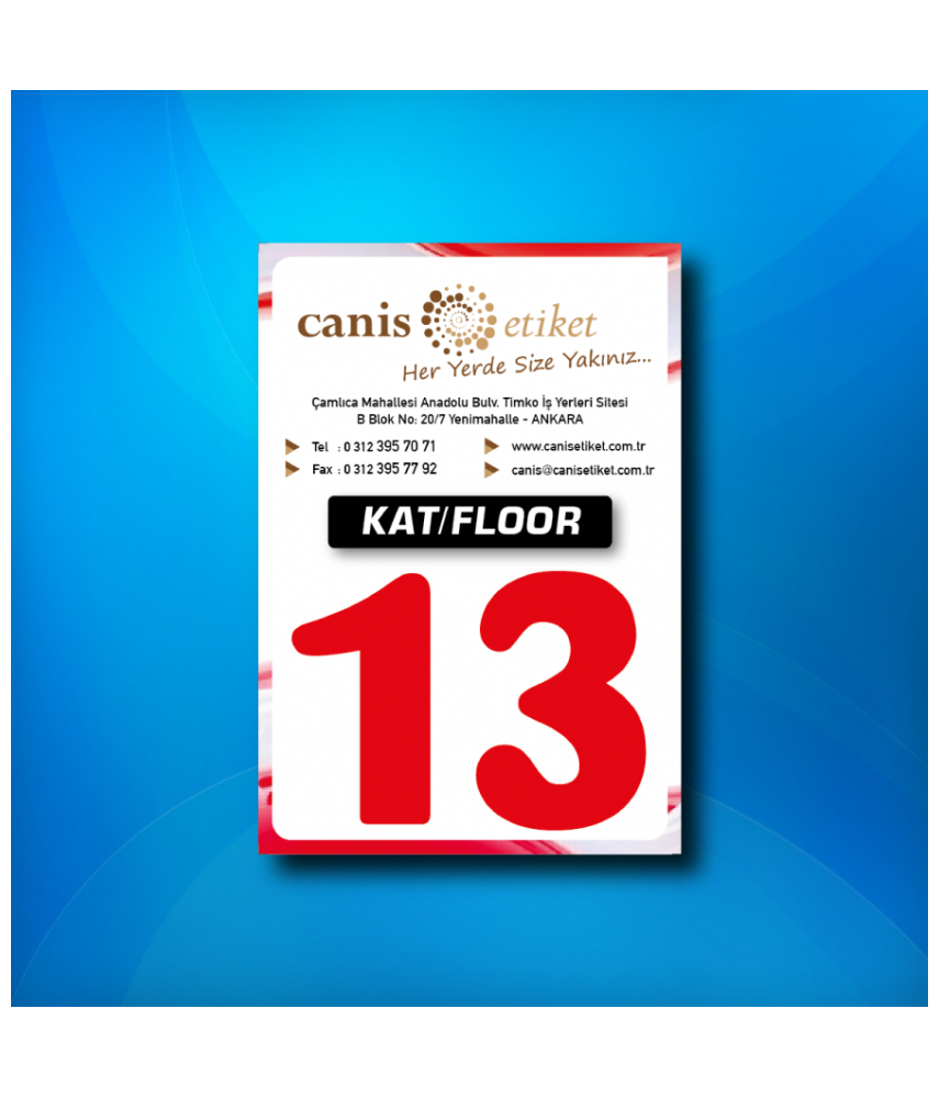 Asansör Kat Etiketi