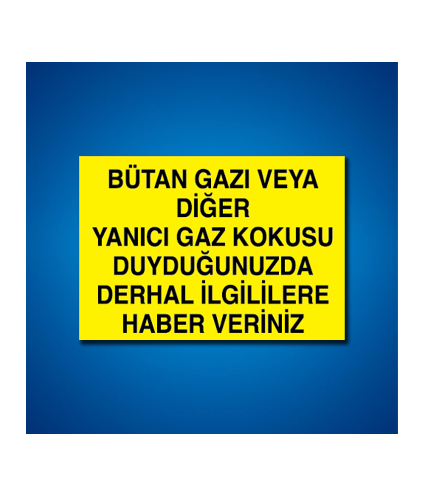 Doğal Gaz İş Güvenliği Etiketleri