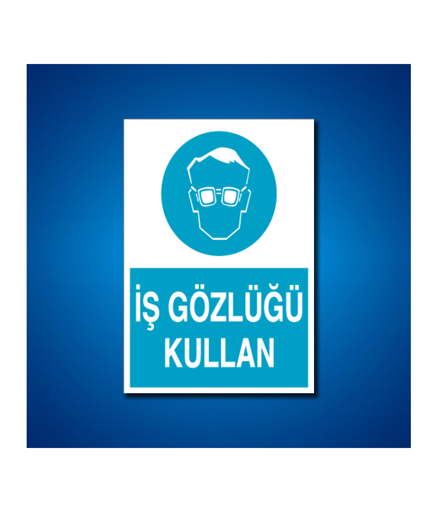Göz Koruma İş Güvenliği Etiketleri