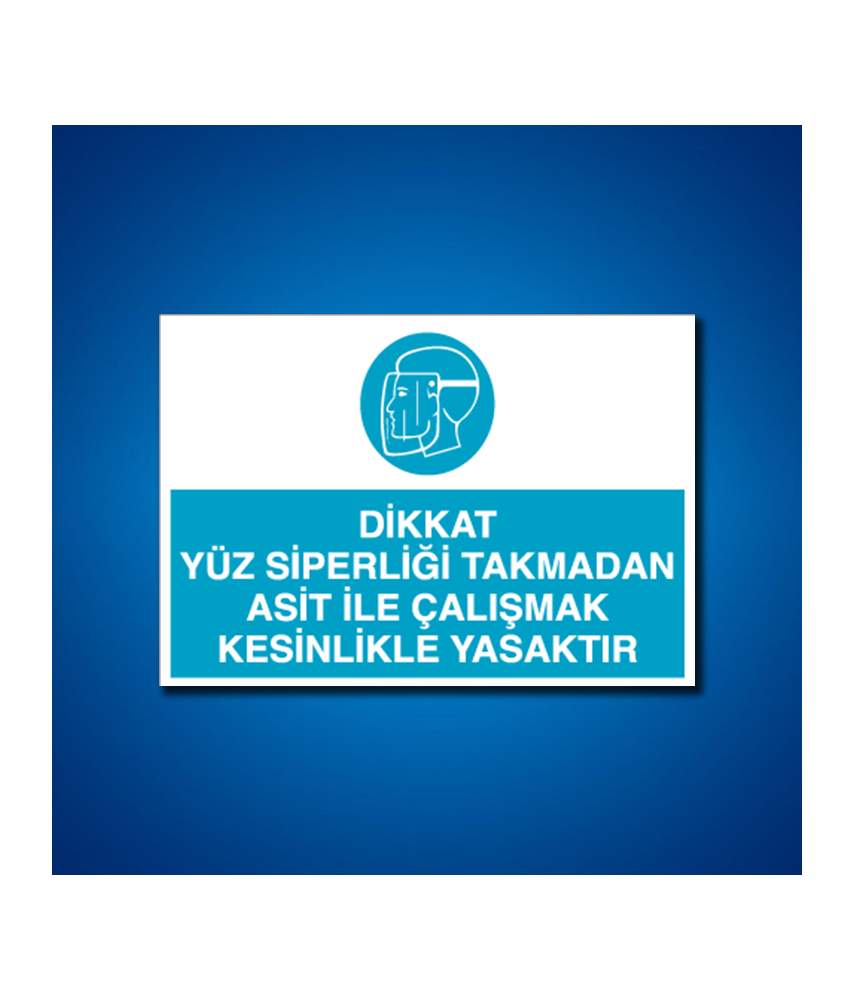 Yüz Koruma İş Güvenliği Etiketleri