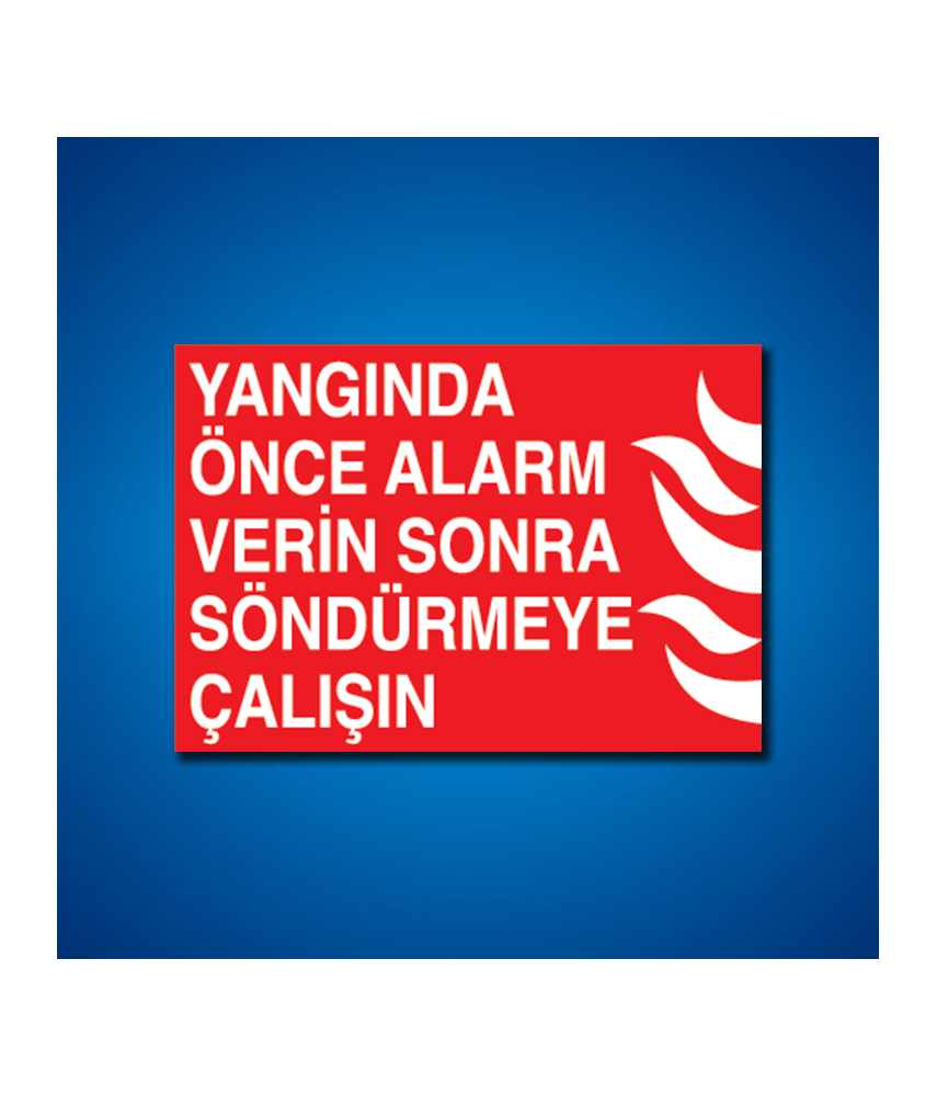 Yangınla Mücadele İş Güvenliği Etiketleri