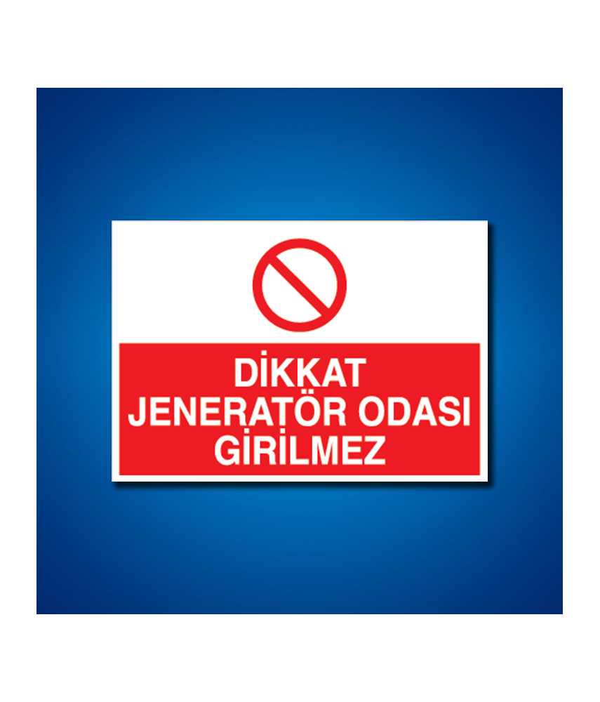 Jeneratör İş Güvenliği Etiketleri