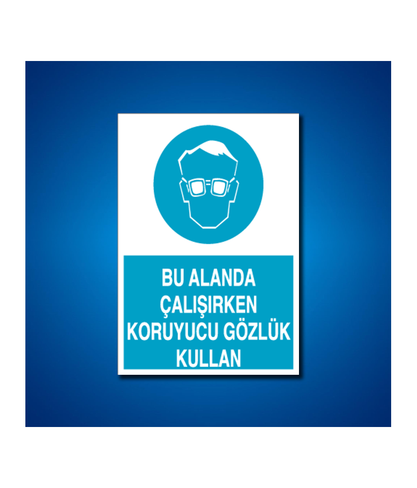 Göz Koruma İş Güvenliği Etiketleri