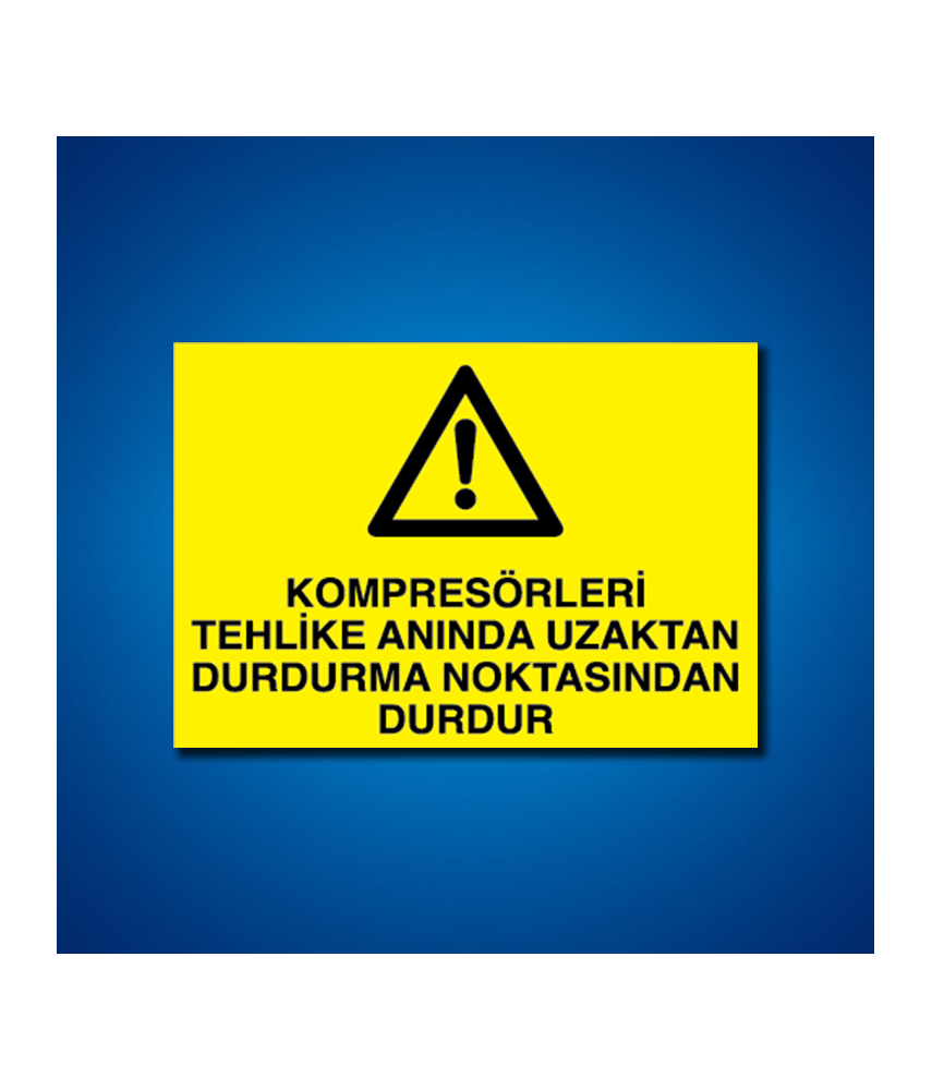 Kompressör İş Güvenliği Etiketleri