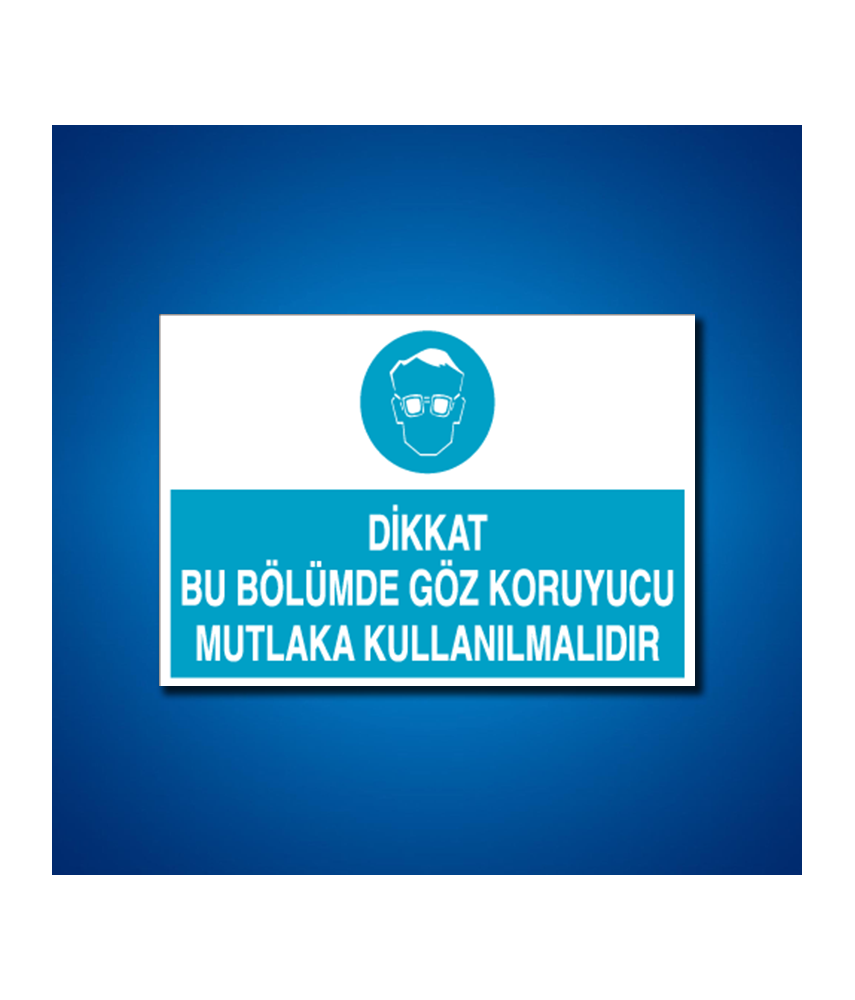 Göz Koruma İş Güvenliği Etiketleri