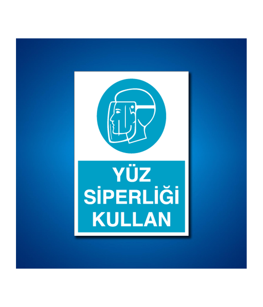 Yüz Koruma İş Güvenliği Etiketleri