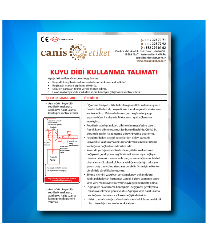 Asansör Risk Analizi Etiketi