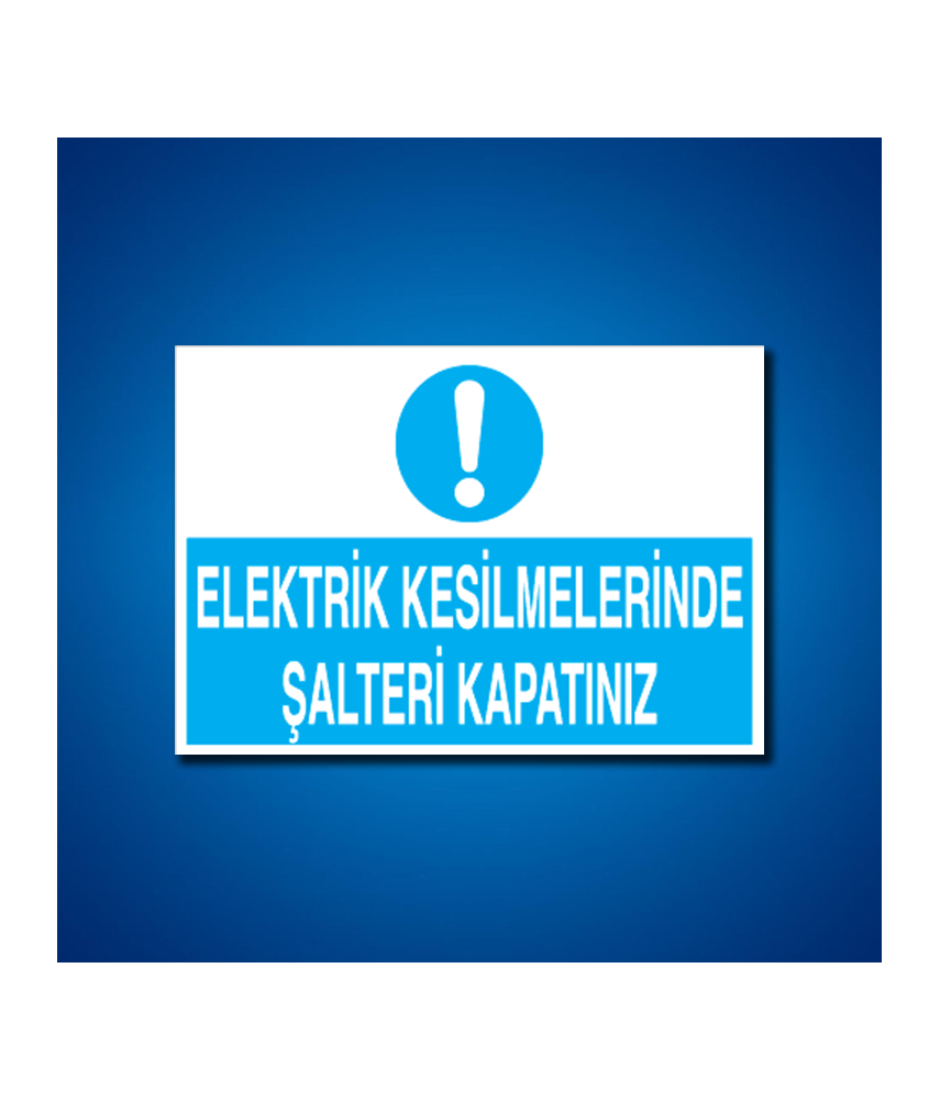 Şalter İş Güvenliği Etiketleri