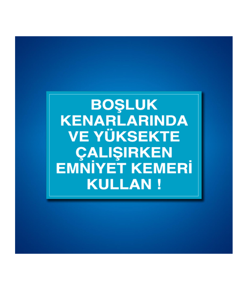 Emniyet Kemeri İş Güvenliği Etiketleri