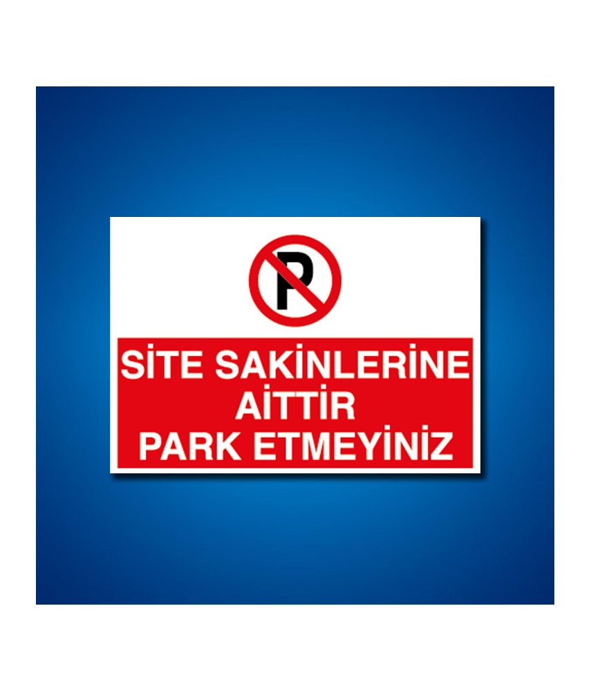 Park İş Güvenliği Etiketleri