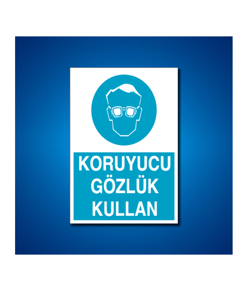 Göz Koruma İş Güvenliği Etiketleri