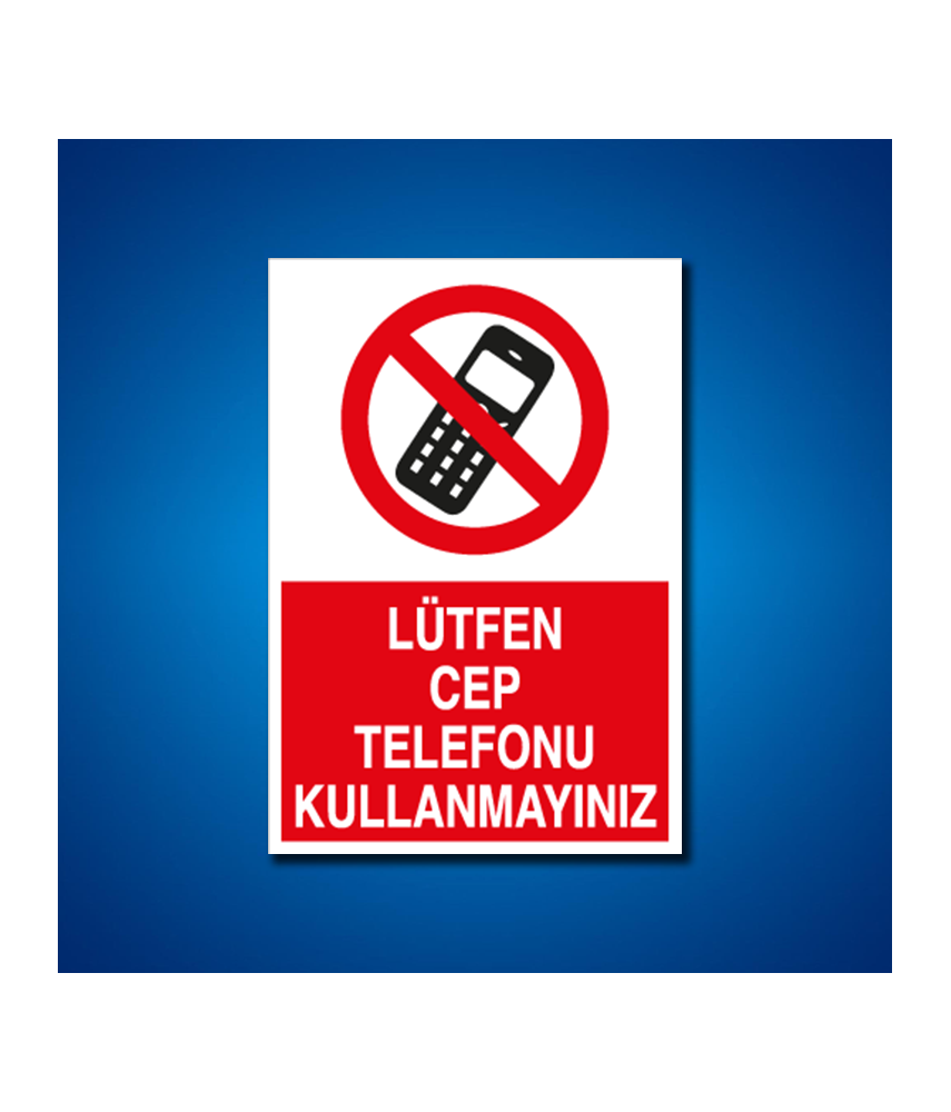 Cep Telefonu Ve Kamera İş Güvenliği Etiketi