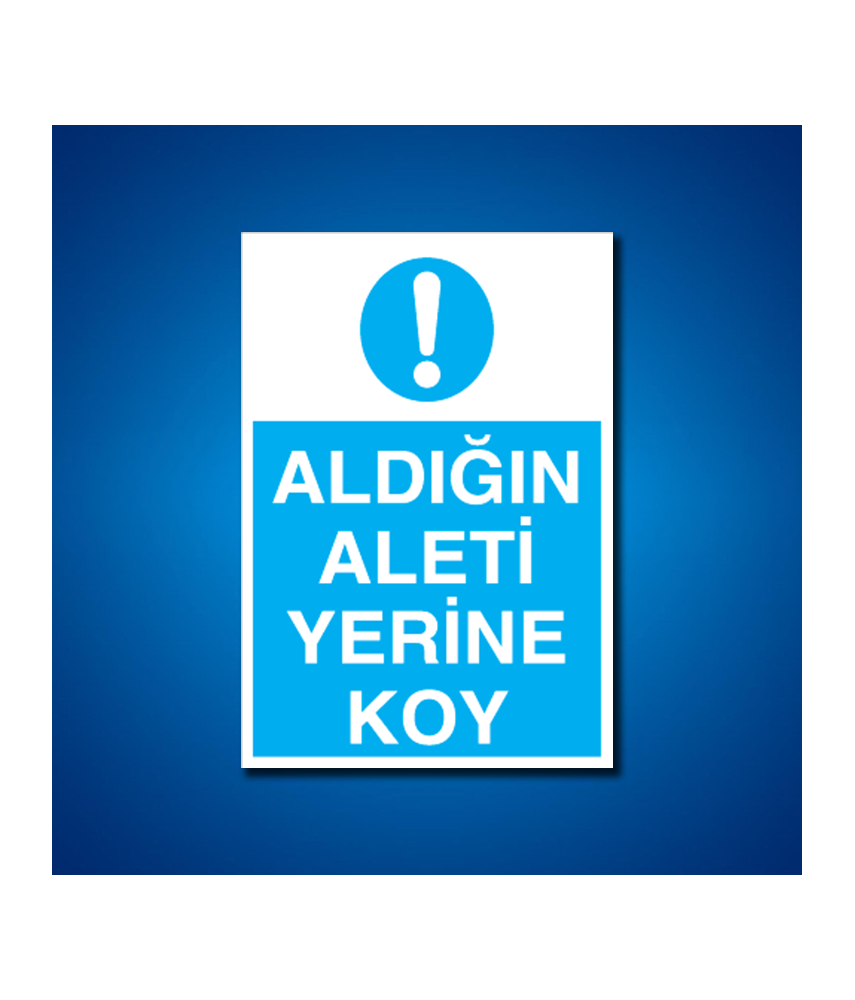 Alet-Tezgah-Malzeme Etiketleri