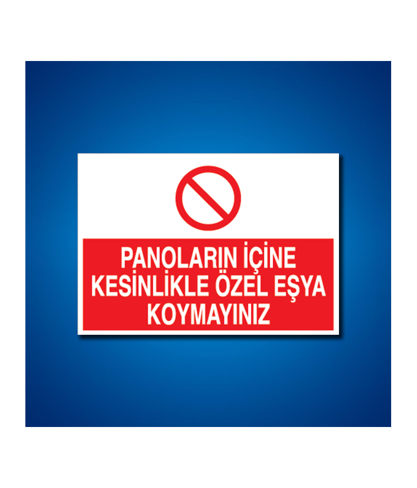 Pano İş Güvenliği Etiketleri