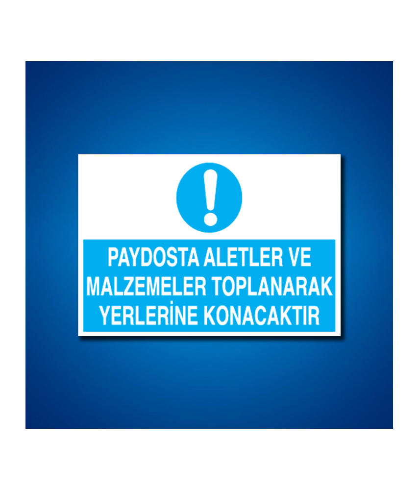 Alet-Tezgah-Malzeme Etiketleri