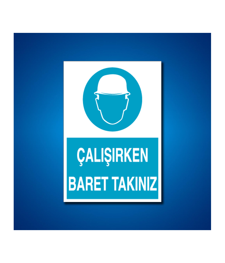 Kafa Koruma Baret İş Güvenliği Etiketleri