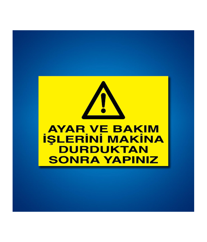 Bakım Arıza Ayar Ve Yağlama Etiketleri