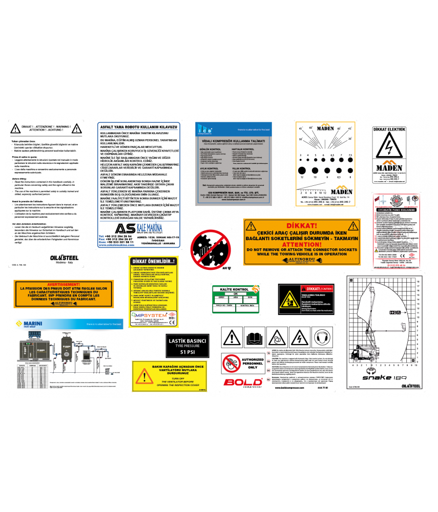 Şase Ve Teknik Veri Etiketleri