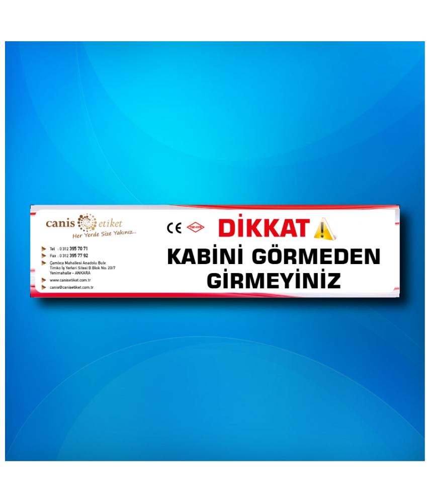 Asansör Uyarı Ve Güvenlik Etiketi