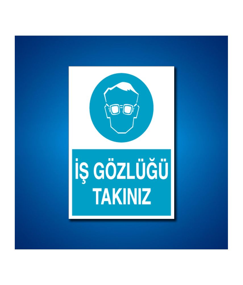 Göz Koruma İş Güvenliği Etiketleri