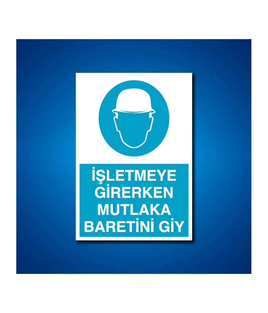 Kafa Koruma Baret İş Güvenliği Etiketleri