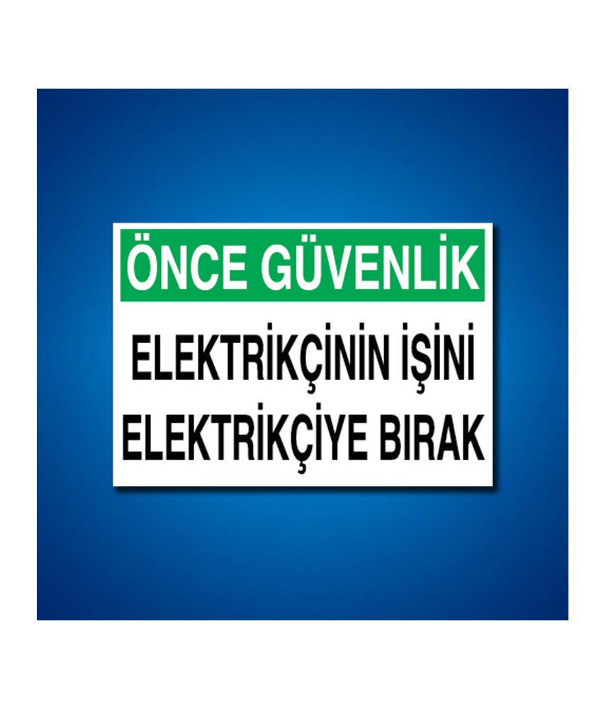 Elektrik İş Güvenliği Etiketleri