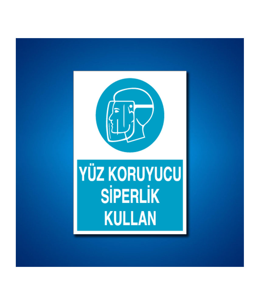 Yüz Koruma İş Güvenliği Etiketleri