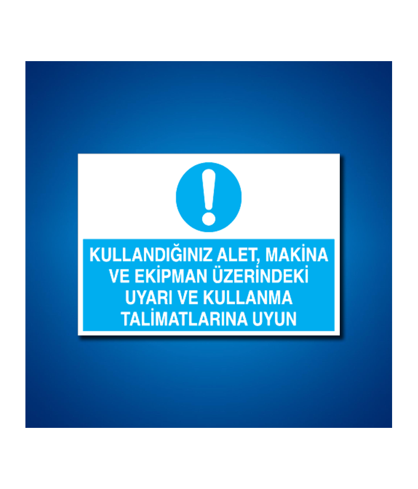 Makine İş Güvenliği Etiketleri