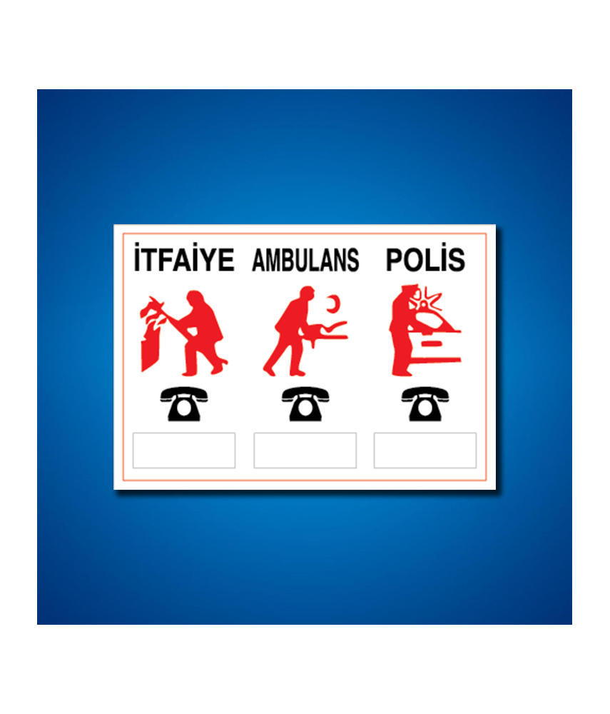 Yangınla Mücadele İş Güvenliği Etiketleri