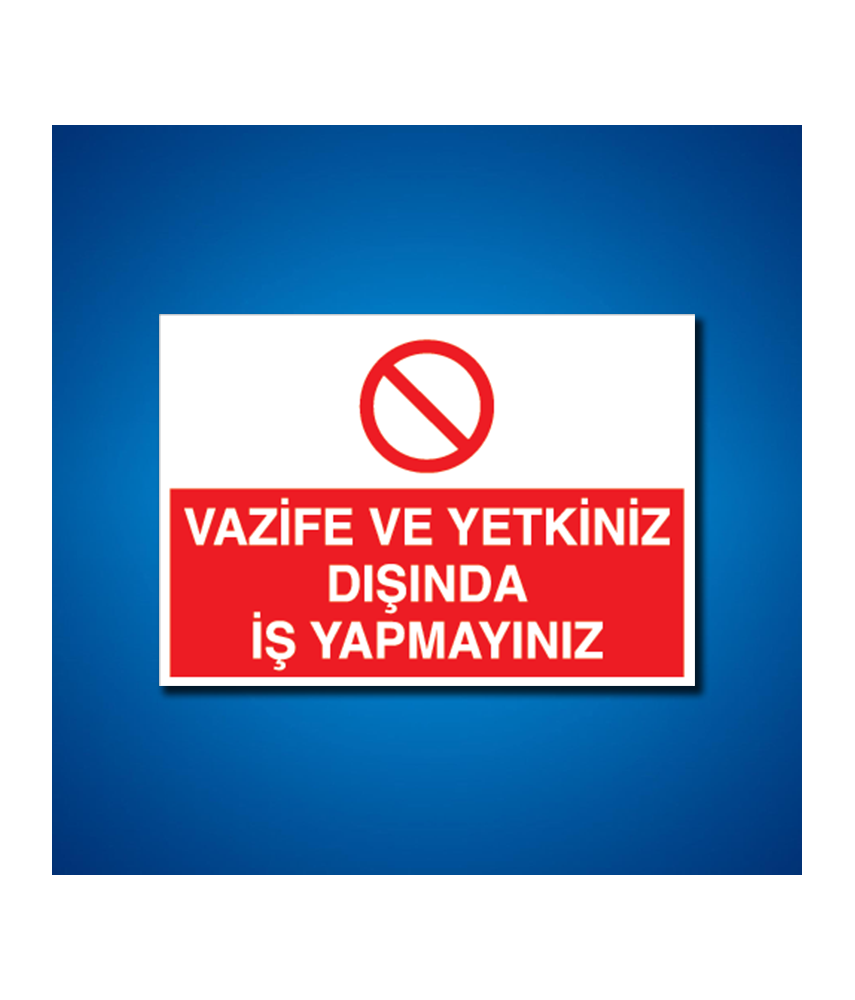 Vazife-Görev-Yetki İş Güvenliği Etiketleri
