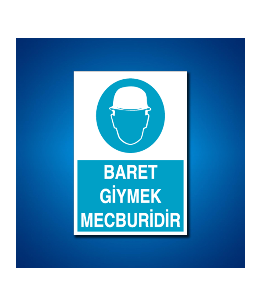 Kafa Koruma Baret İş Güvenliği Etiketleri