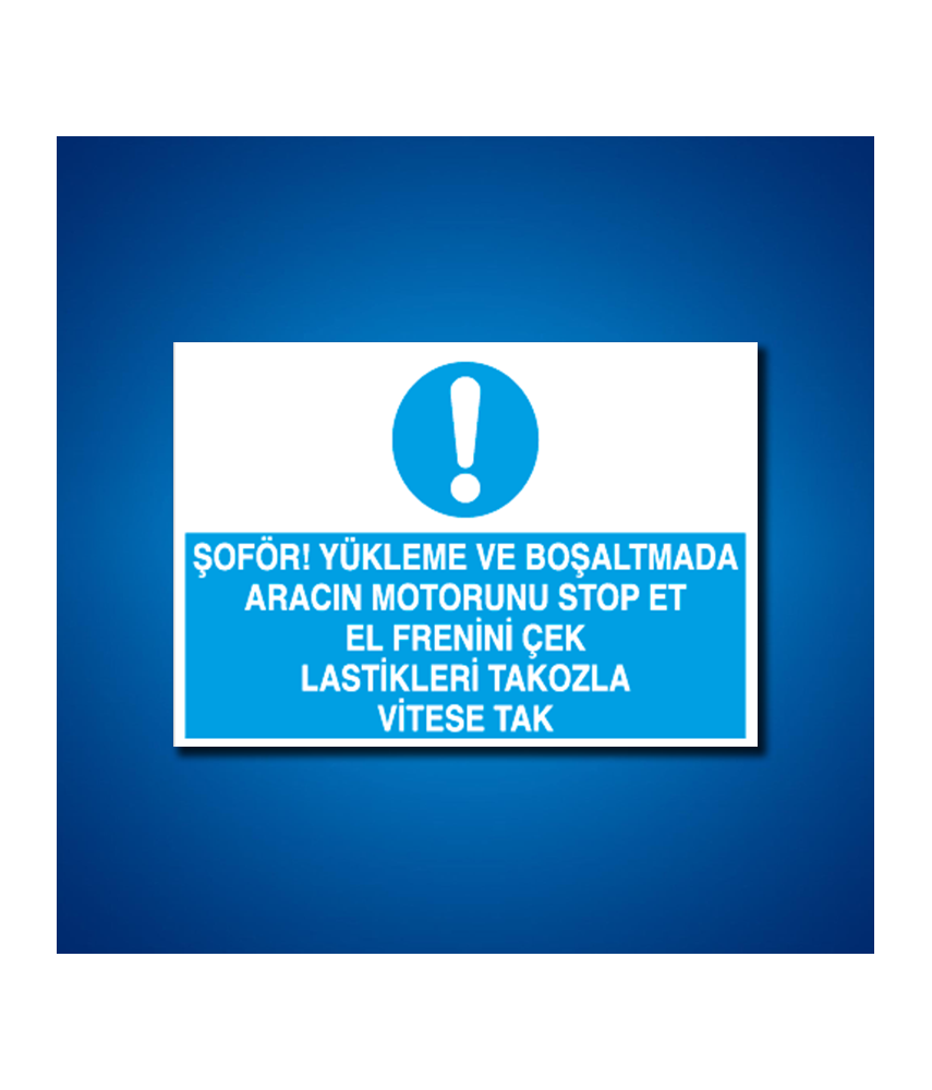 Şoför Araç Kantar Yaya İş Güvenliği Etiketleri