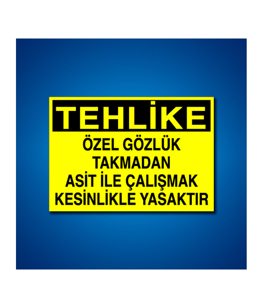 Göz Koruma İş Güvenliği Etiketleri