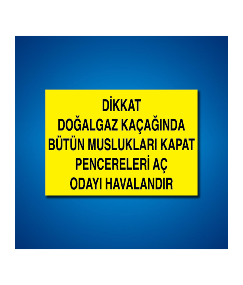 Doğal Gaz İş Güvenliği Etiketleri