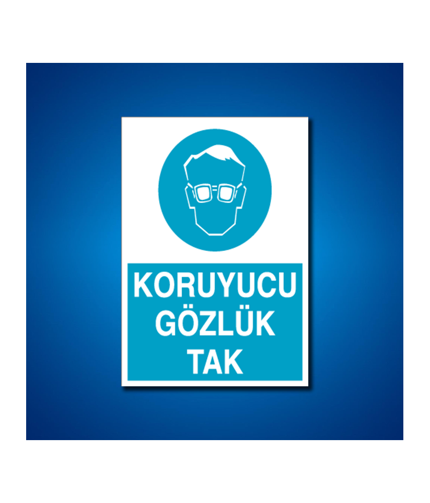 Göz Koruma İş Güvenliği Etiketleri