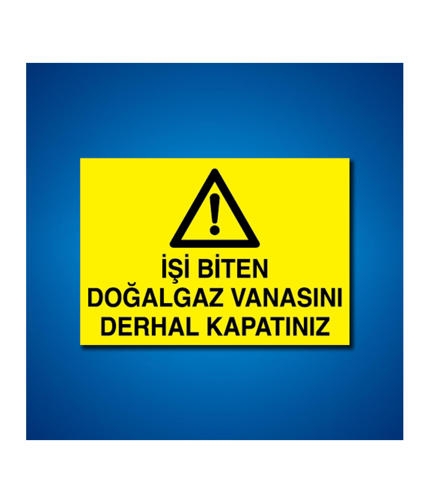 Doğal Gaz İş Güvenliği Etiketleri