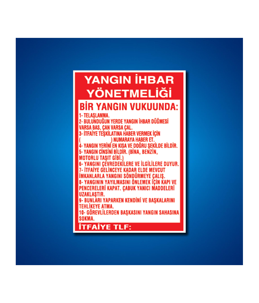 Yangınla Mücadele İş Güvenliği Etiketleri