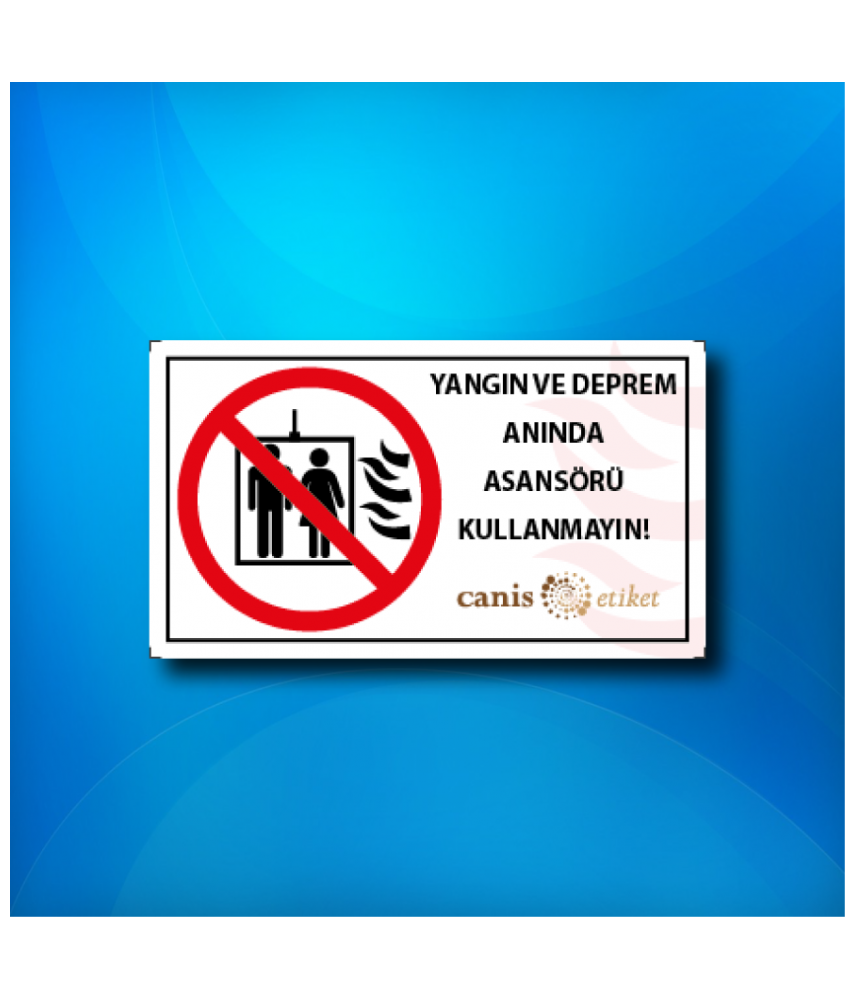 Asansör Uyarı Ve Güvenlik Etiketi