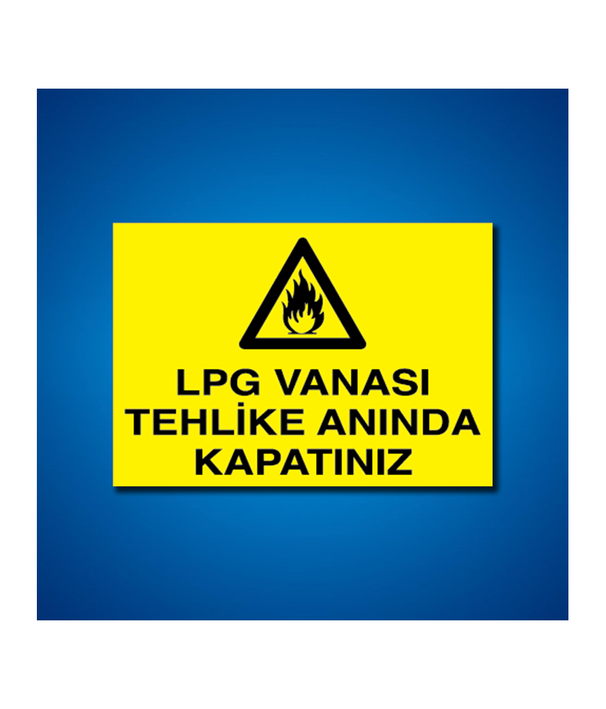 Doğal Gaz İş Güvenliği Etiketleri