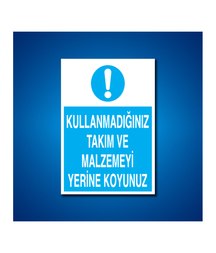 Alet-Tezgah-Malzeme Etiketleri