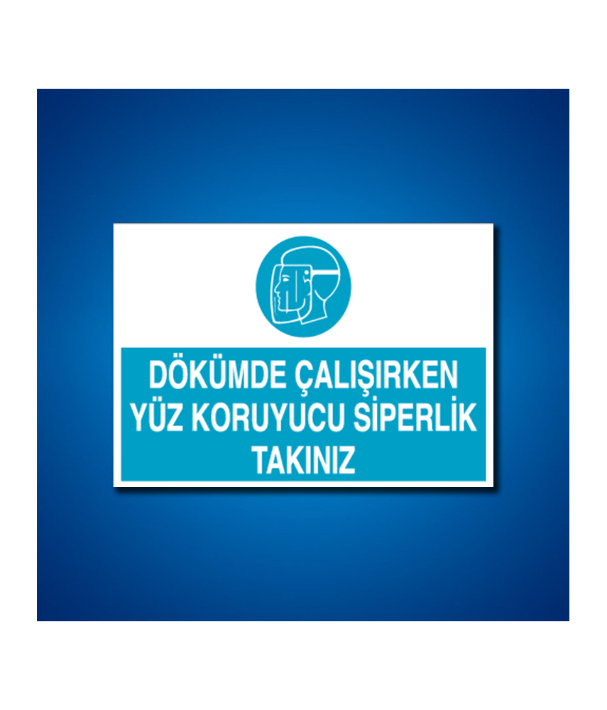 Yüz Koruma İş Güvenliği Etiketleri