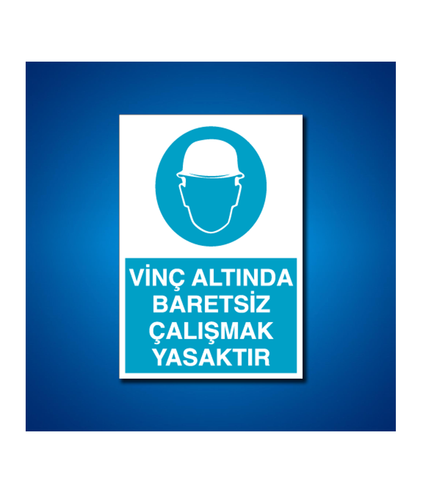 Kafa Koruma Baret İş Güvenliği Etiketleri