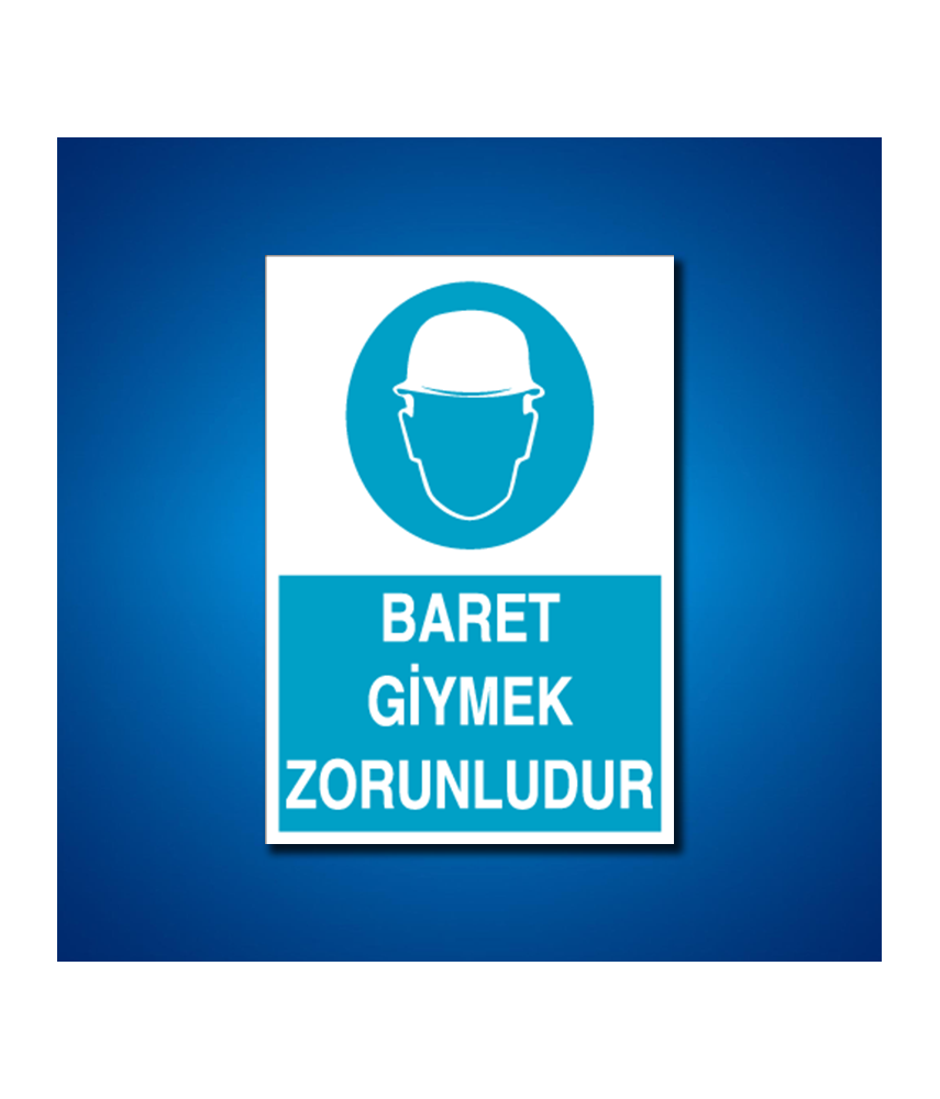 Kafa Koruma Baret İş Güvenliği Etiketleri