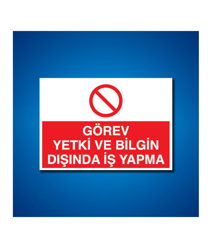 Vazife-Görev-Yetki İş Güvenliği Etiketleri