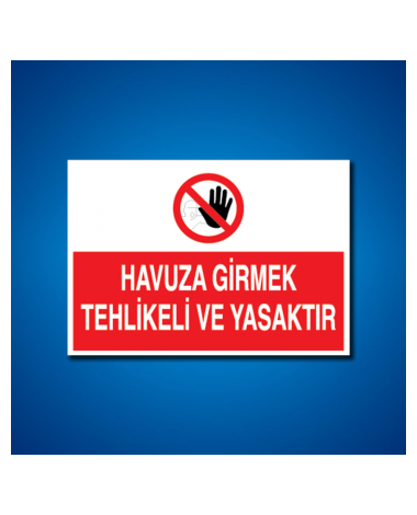 Havuz-Yüzme İş Güvenliği Etiketleri