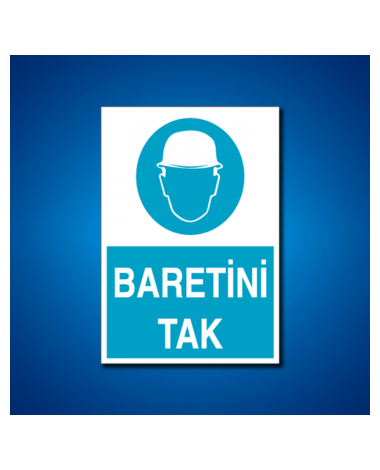 Kafa Koruma Baret İş Güvenliği Etiketleri
