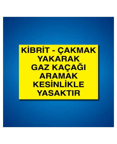 Doğal Gaz İş Güvenliği Etiketleri