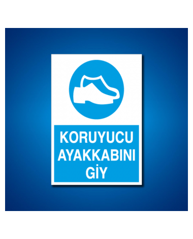 Ayak Koruma İş Güvenliği Etiketleri