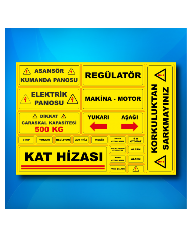 Asansör Elektrik Etiketi
